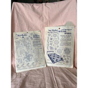 Vintage Aunt Marthas Quilting Design Transfer Patterns No 3367 & 3366 NOS